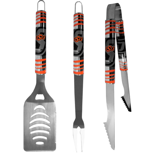 Oklahoma St. Cowboys 3 pc Tailgater BBQ Tools