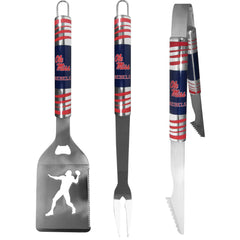 Mississippi Rebels 3 pc Tailgater BBQ Tools - Mississippi Rebels