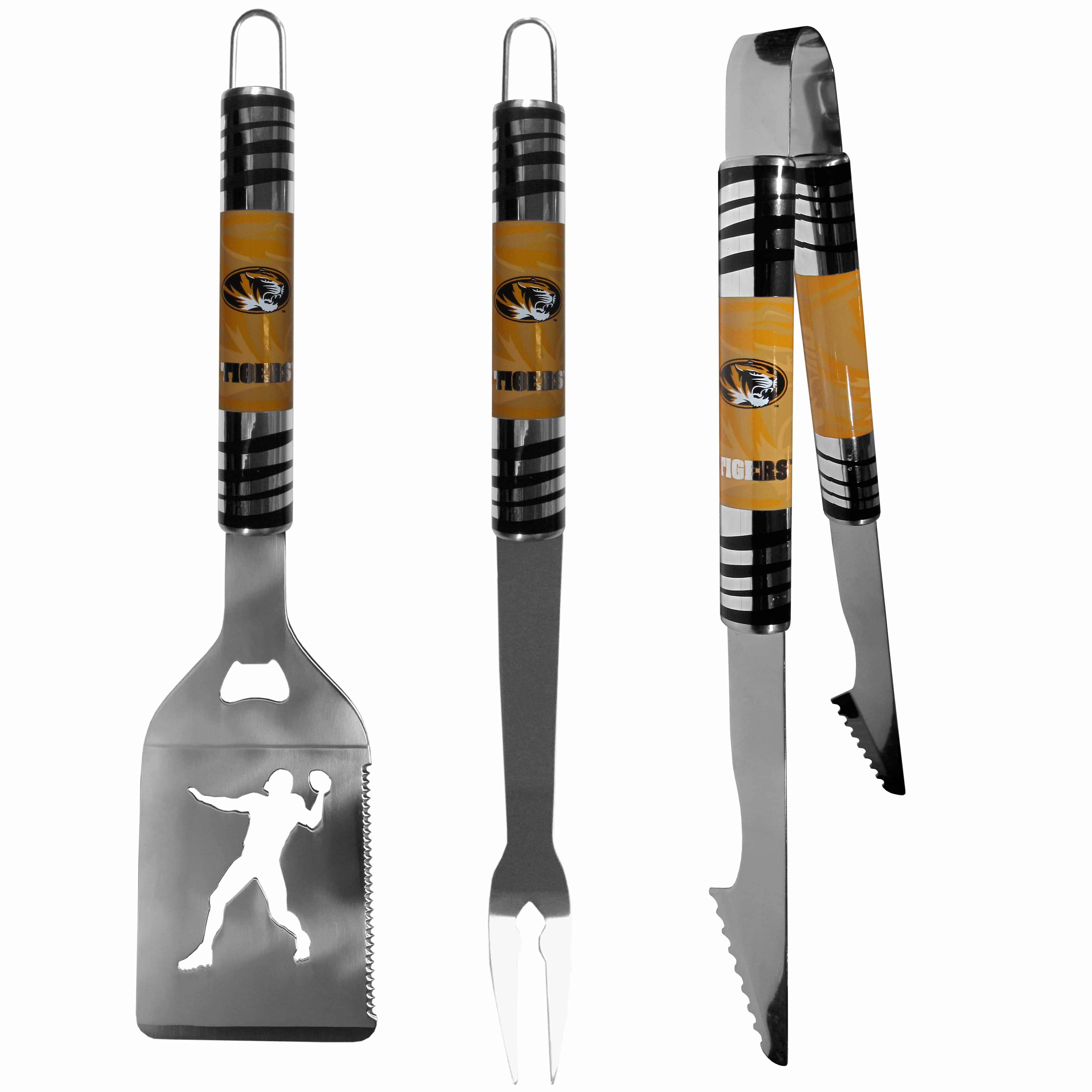 Missouri Tigers 3 pc Tailgater BBQ Tools - Missouri Tigers