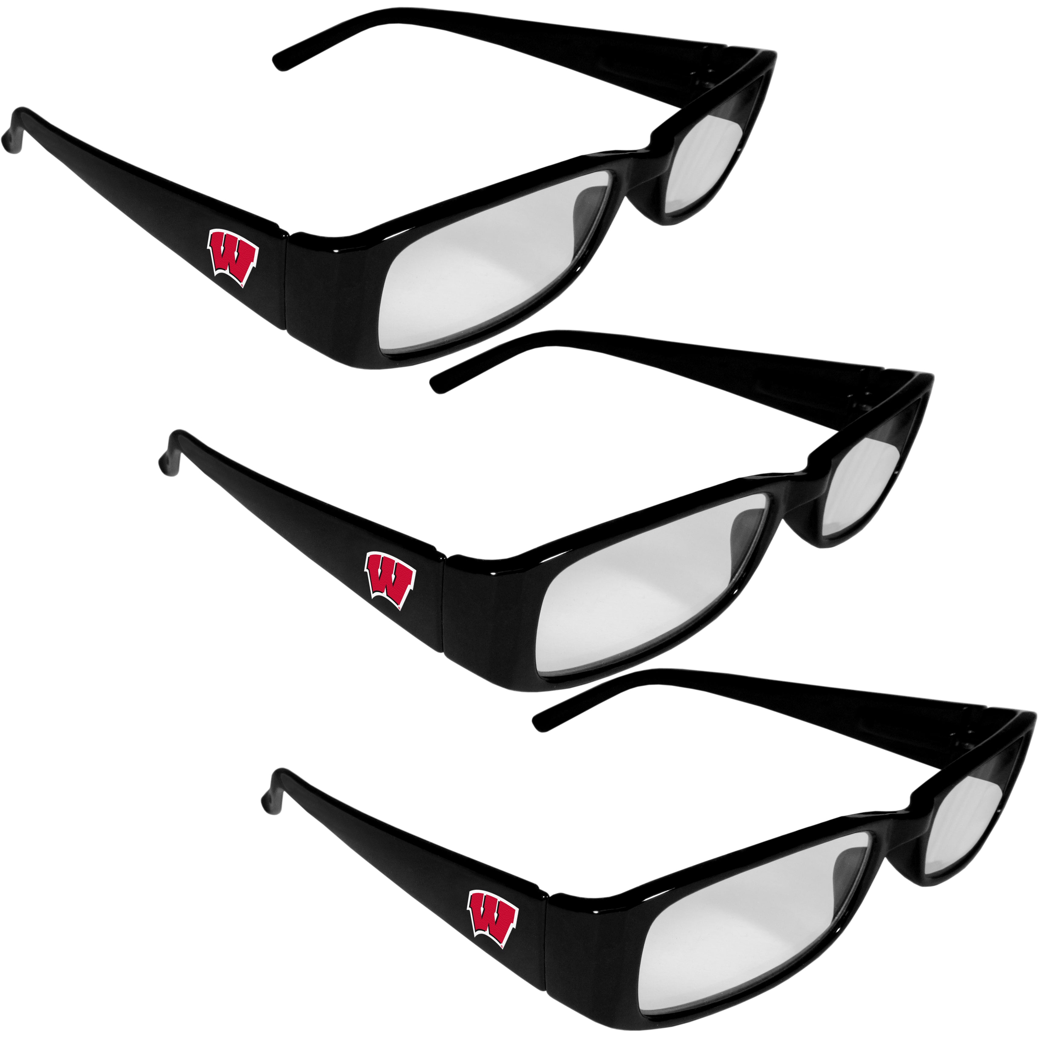 Wisconsin Badgers Reading Glasses 3pk