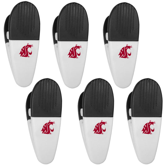 Washington St. Cougars Chip Clip Magnets, 6pk