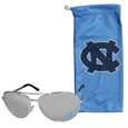 N. Carolina Tar Heels Aviator Sunglasses and Bag Set