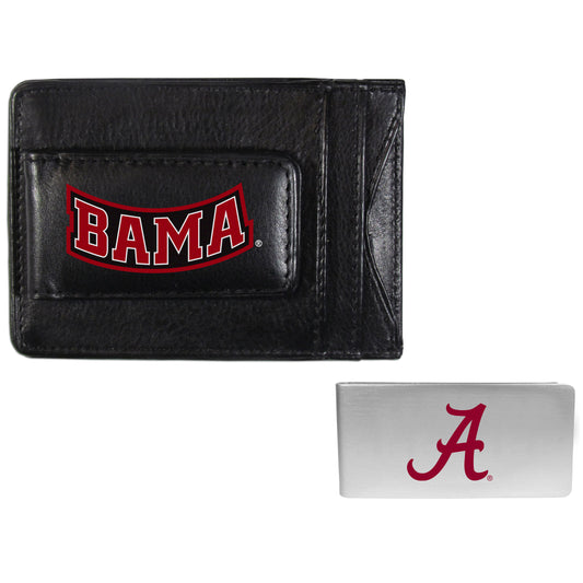 Alabama Crimson Tide Leather Cash & Cardholder & Money Clip