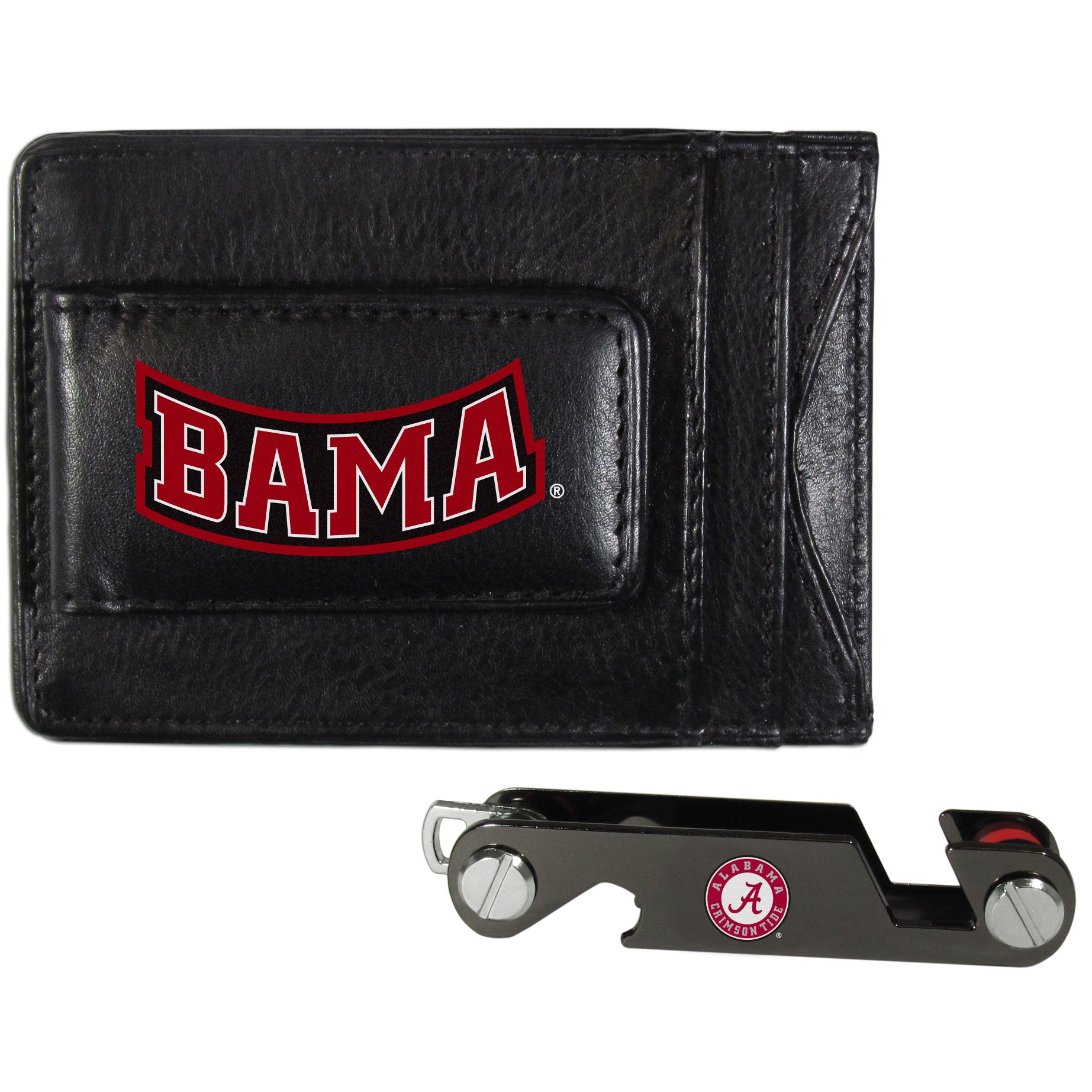 Alabama Crimson Tide Leather Cash & Cardholder & Key Organizer