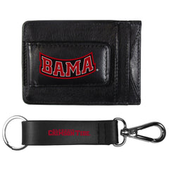 Alabama Crimson Tide Leather Cash & Cardholder & Strap Key Chain