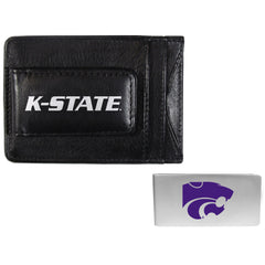 Kansas St. Wildcats Leather Cash & Cardholder & Money Clip