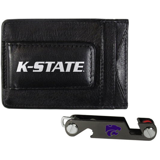 Kansas St. Wildcats Leather Cash & Cardholder & Key Organizer