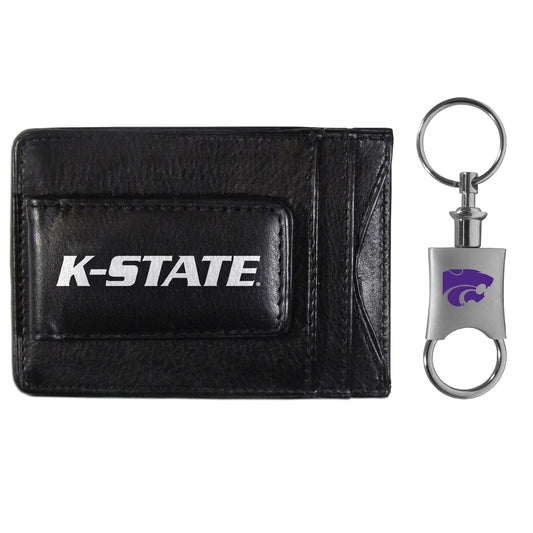 Kansas St. Wildcats Leather Cash & Cardholder & Valet Key Chain