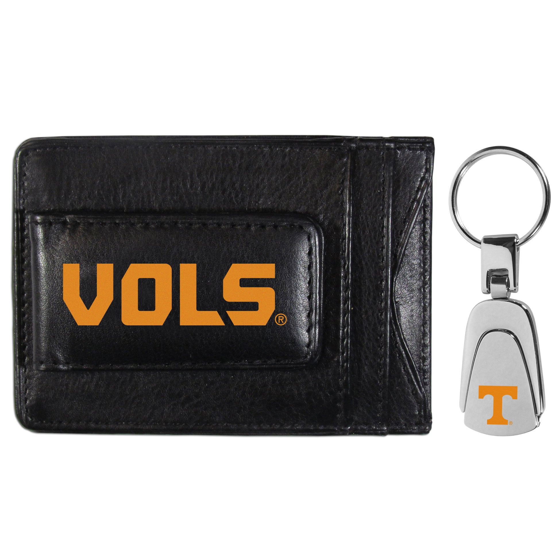 Tennessee Volunteers Leather Cash & Cardholder & Steel Key Chain