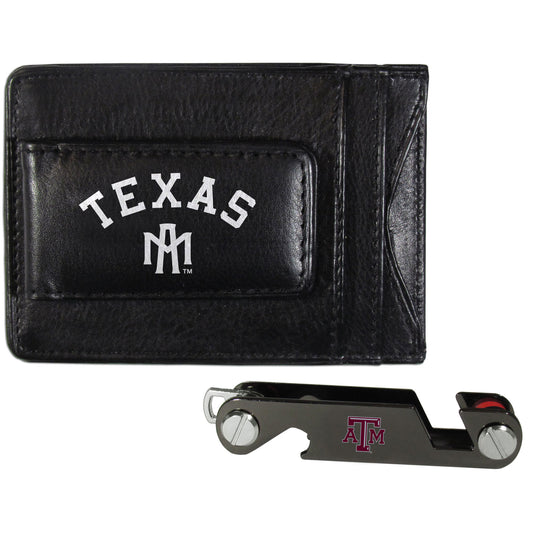 Texas A & M Aggies Leather Cash & Cardholder & Key Organizer