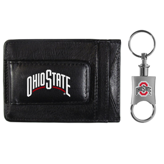 Ohio St. Buckeyes Leather Cash & Cardholder & Valet Key Chain