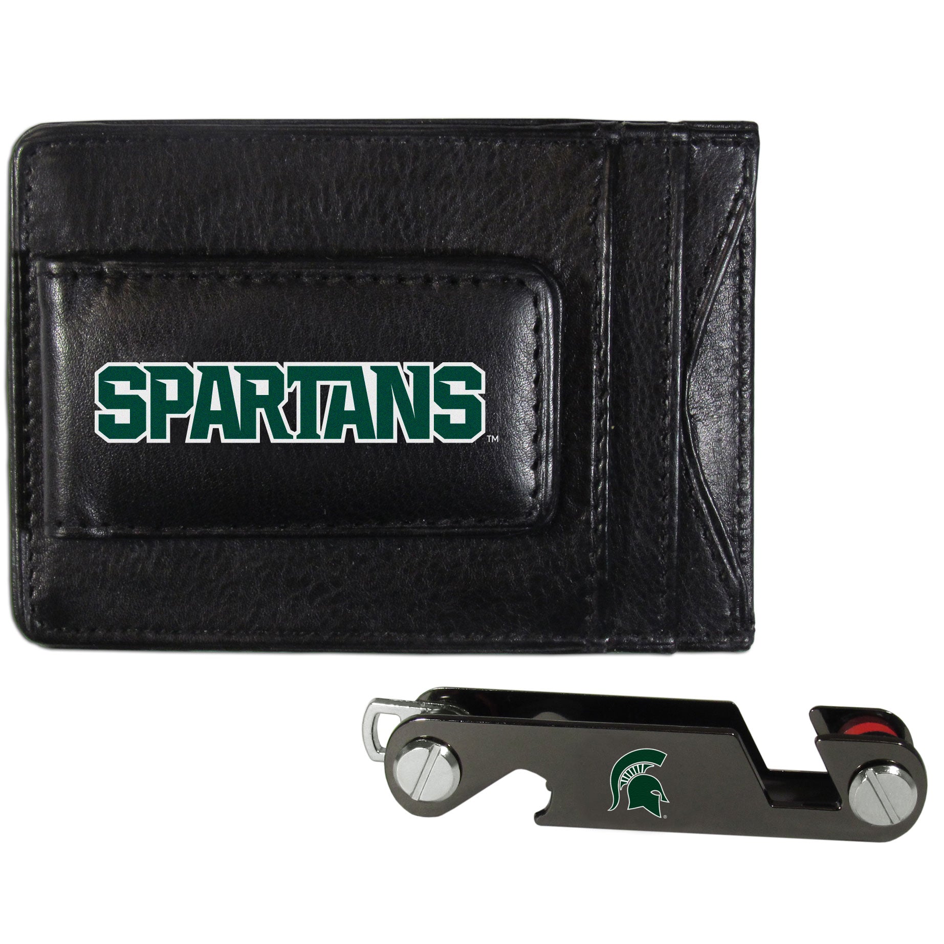 Michigan St. Spartans Leather Cash & Cardholder & Key Organizer