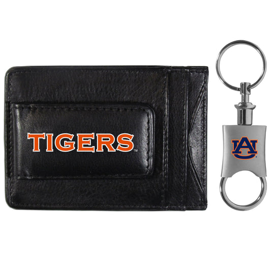 Auburn Tigers Leather Cash & Cardholder & Valet Key Chain