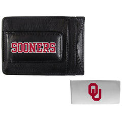 Oklahoma Sooners Leather Cash & Cardholder & Money Clip