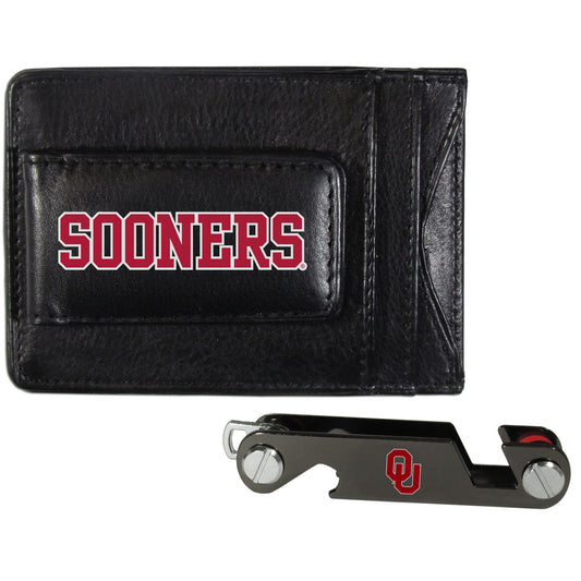 Oklahoma Sooners Leather Cash & Cardholder & Key Organizer