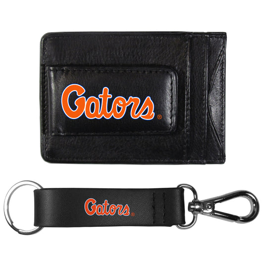 Florida Gators Leather Cash & Cardholder & Strap Key Chain