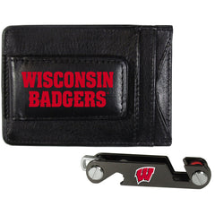 Wisconsin Badgers Leather Cash & Cardholder & Key Organizer