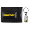 Iowa Hawkeyes Leather Cash & Cardholder & Steel Key Chain