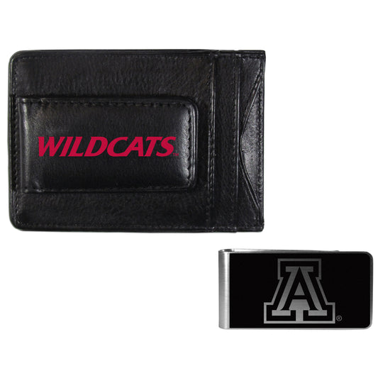 Arizona Wildcats Leather Cash & Cardholder & Black Money Clip