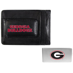 Georgia Bulldogs Leather Cash & Cardholder & Money Clip