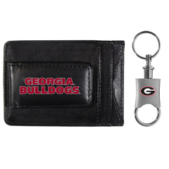 Georgia Bulldogs Leather Cash & Cardholder & Valet Key Chain