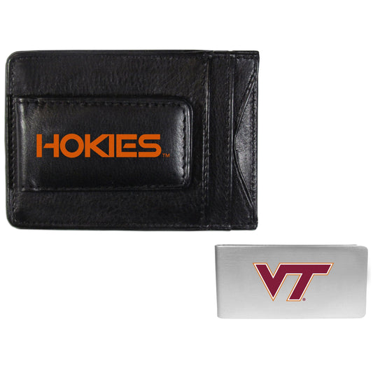 Virginia Tech Hokies Leather Cash & Cardholder & Money Clip