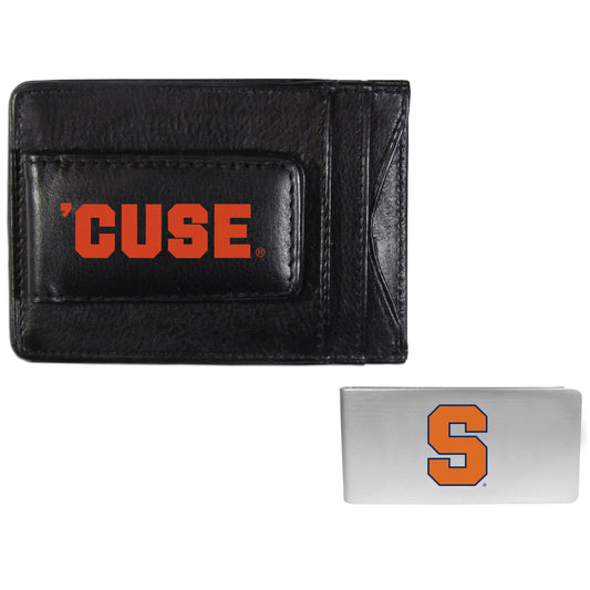 Syracuse Orange Leather Cash & Cardholder & Money Clip