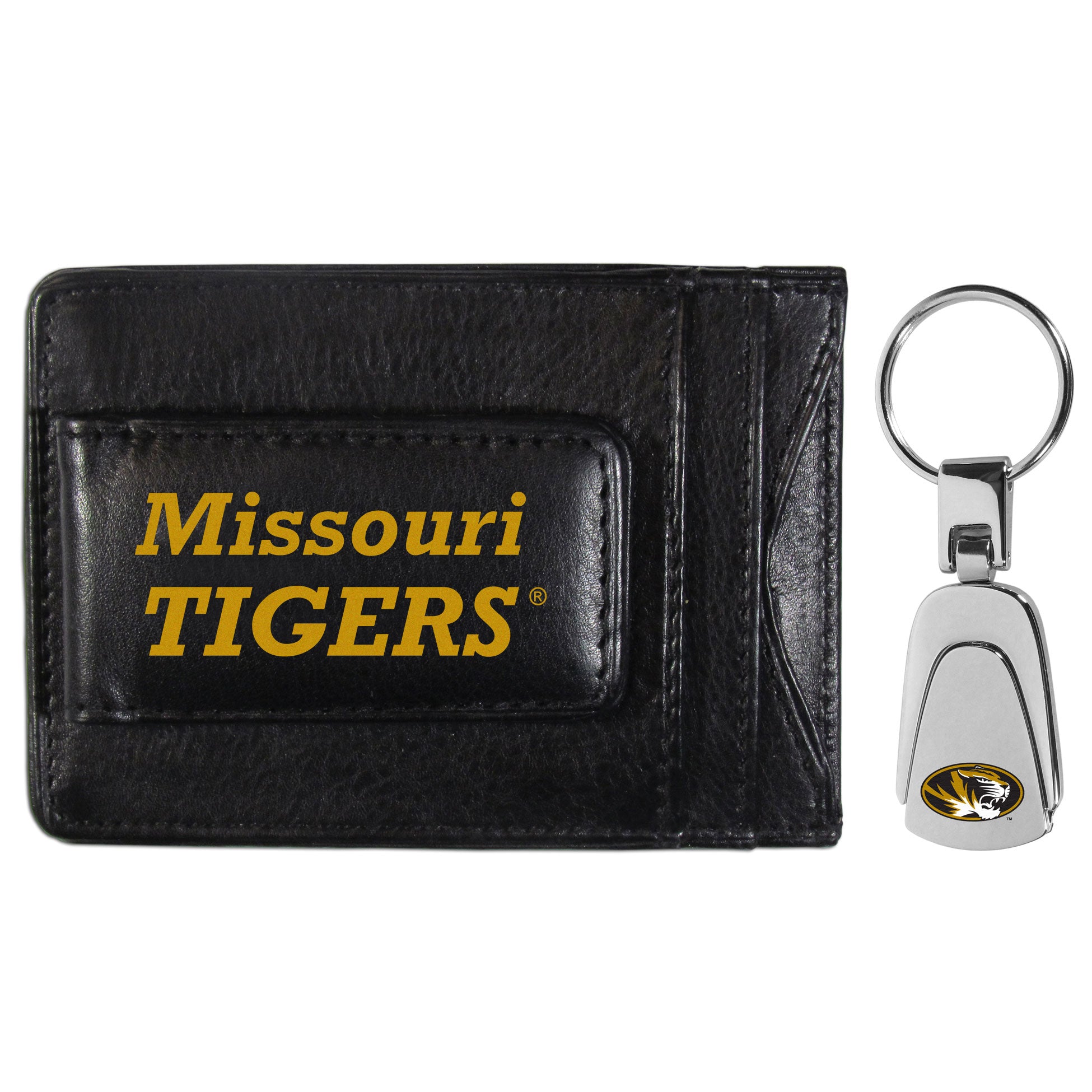 Missouri Tigers Leather Cash & Cardholder & Steel Key Chain