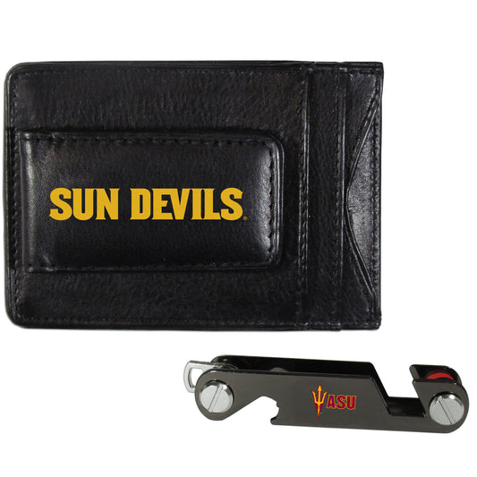 Arizona St. Sun Devils Leather Cash & Cardholder & Key Organizer