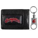 Washington St. Cougars Leather Cash & Cardholder & Valet Key Chain