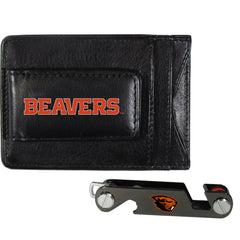 Oregon St. Beavers Leather Cash & Cardholder & Key Organizer