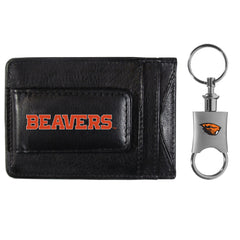 Oregon St. Beavers Leather Cash & Cardholder & Valet Key Chain