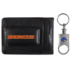 Boise St. Broncos Leather Cash & Cardholder & Valet Key Chain