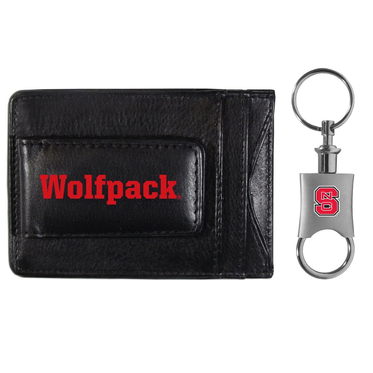 N. Carolina St. Wolfpack Leather Cash & Cardholder & Valet Key Chain