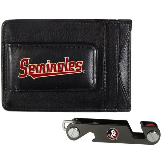 Florida St. Seminoles Leather Cash & Cardholder & Key Organizer