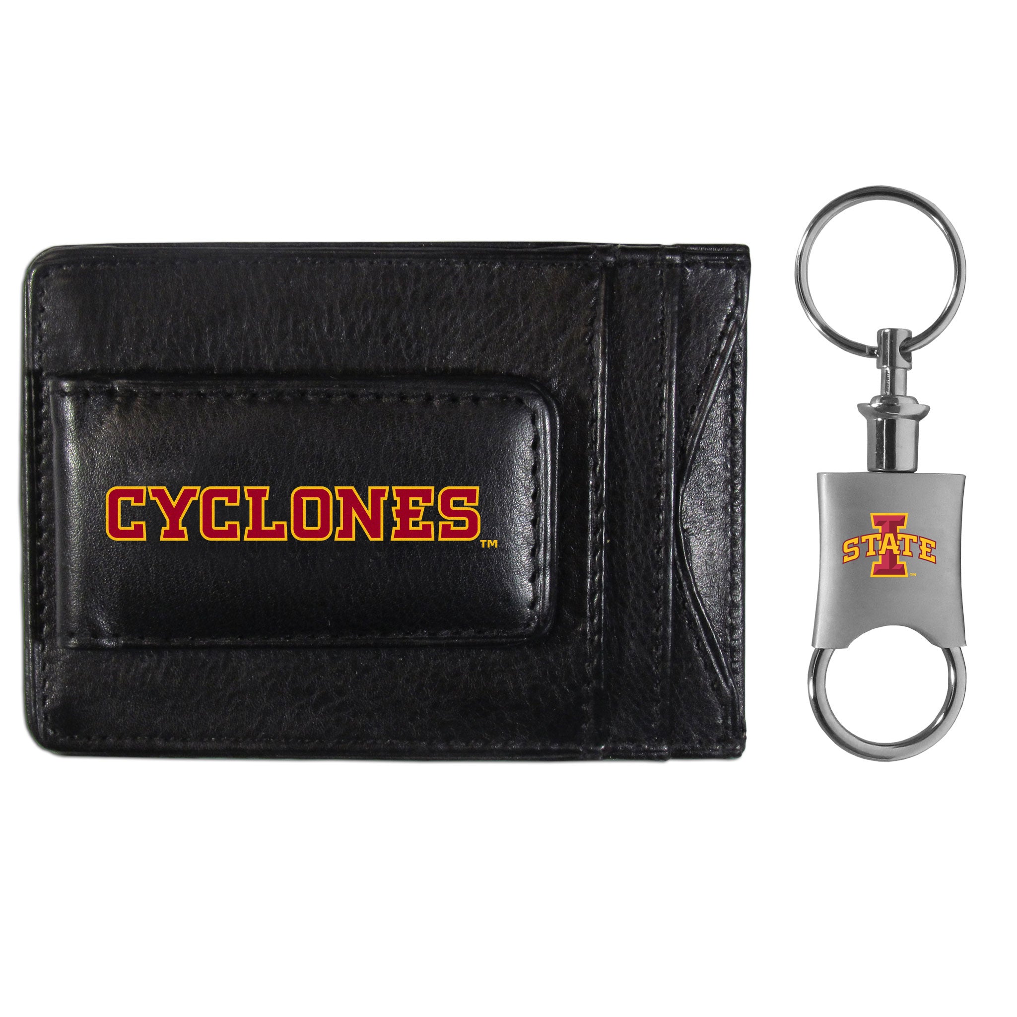 Iowa St. Cyclones Leather Cash & Cardholder & Valet Key Chain