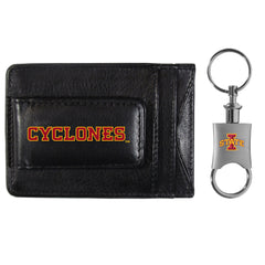 Iowa St. Cyclones Leather Cash & Cardholder & Valet Key Chain