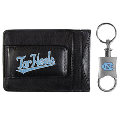 N. Carolina Tar Heels Leather Cash & Cardholder & Valet Key Chain