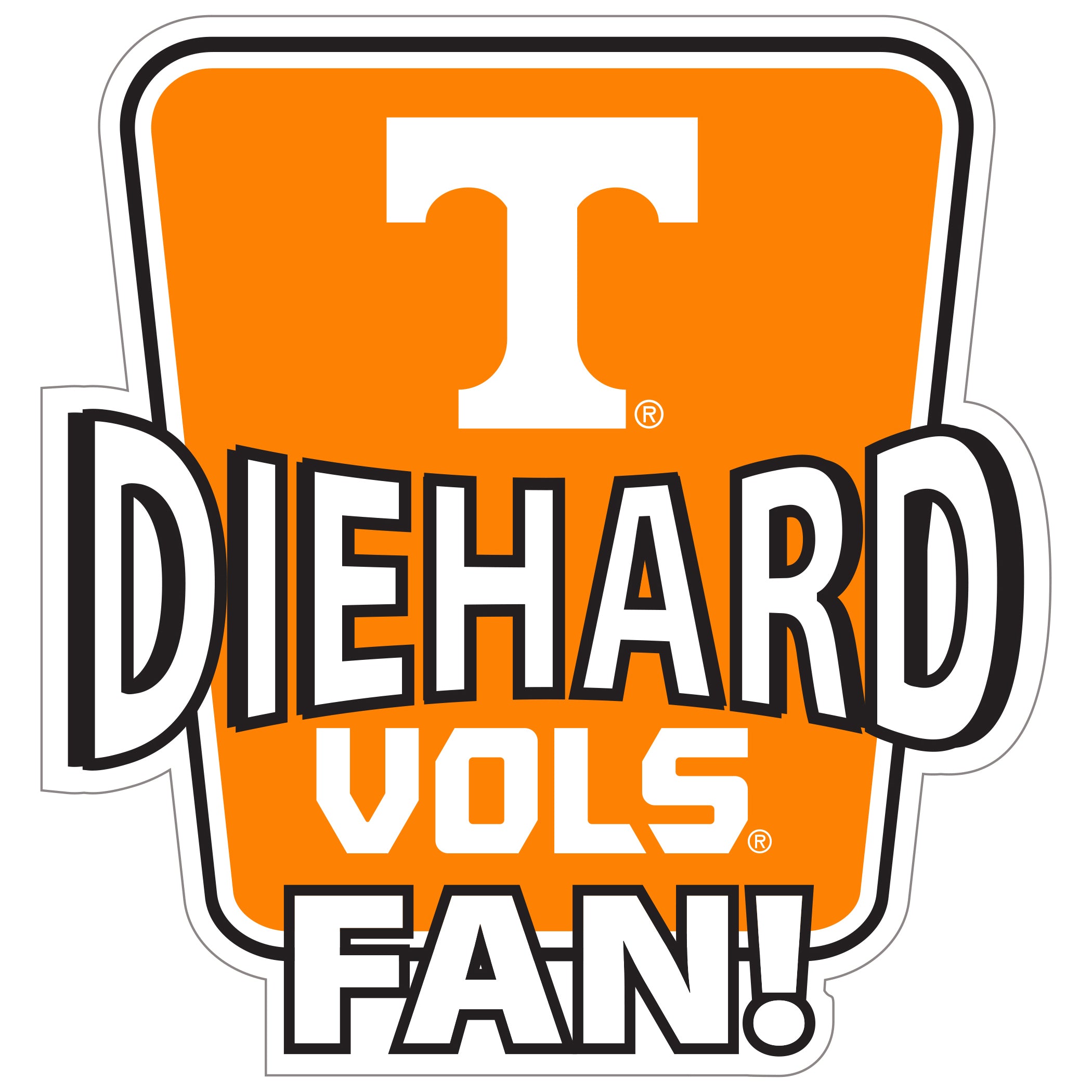 Tennessee Volunteers Die-Hard Fan Auto Decal