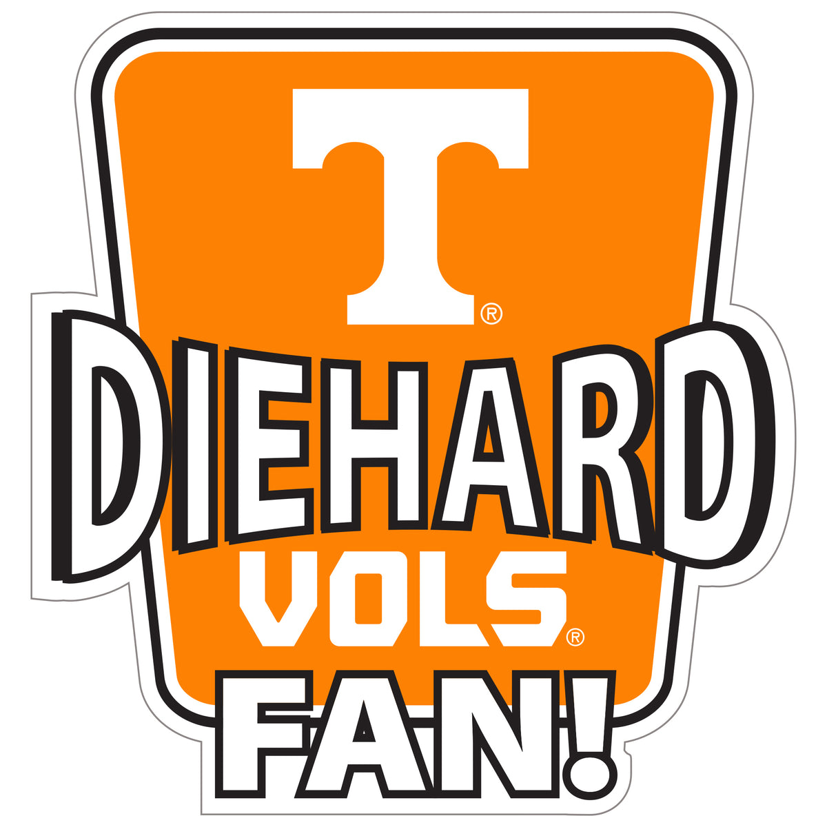 Tennessee Volunteers Die-Hard Fan Auto Decal