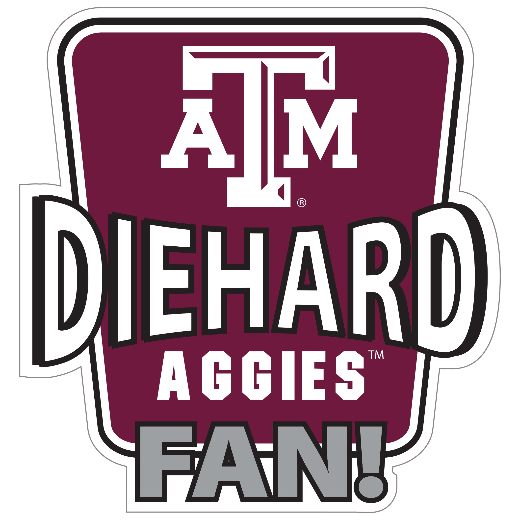 Texas A & M Aggies Die-Hard Fan Auto Decal