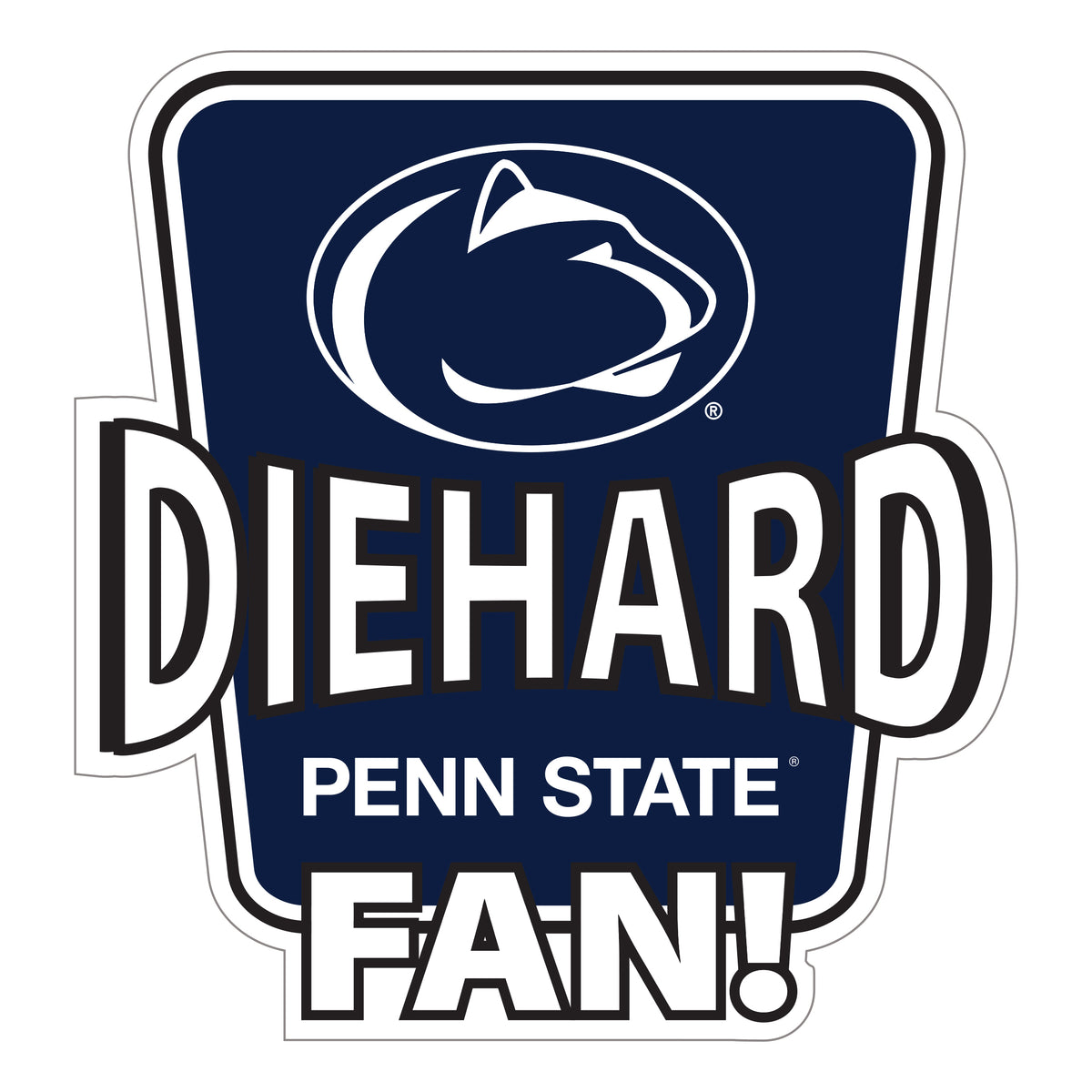 Penn St. Nittany Lions Die-Hard Fan Auto Decal