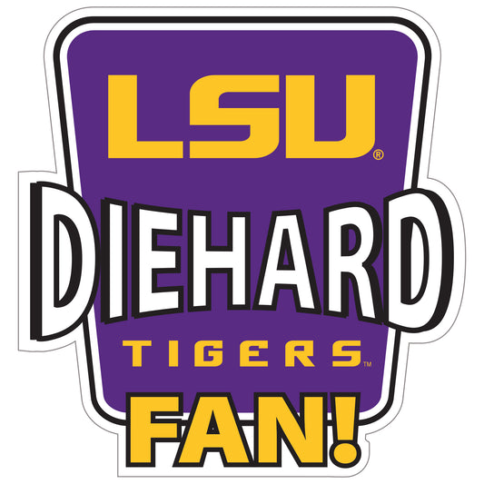 LSU Tigers Die-Hard Fan Auto Decal