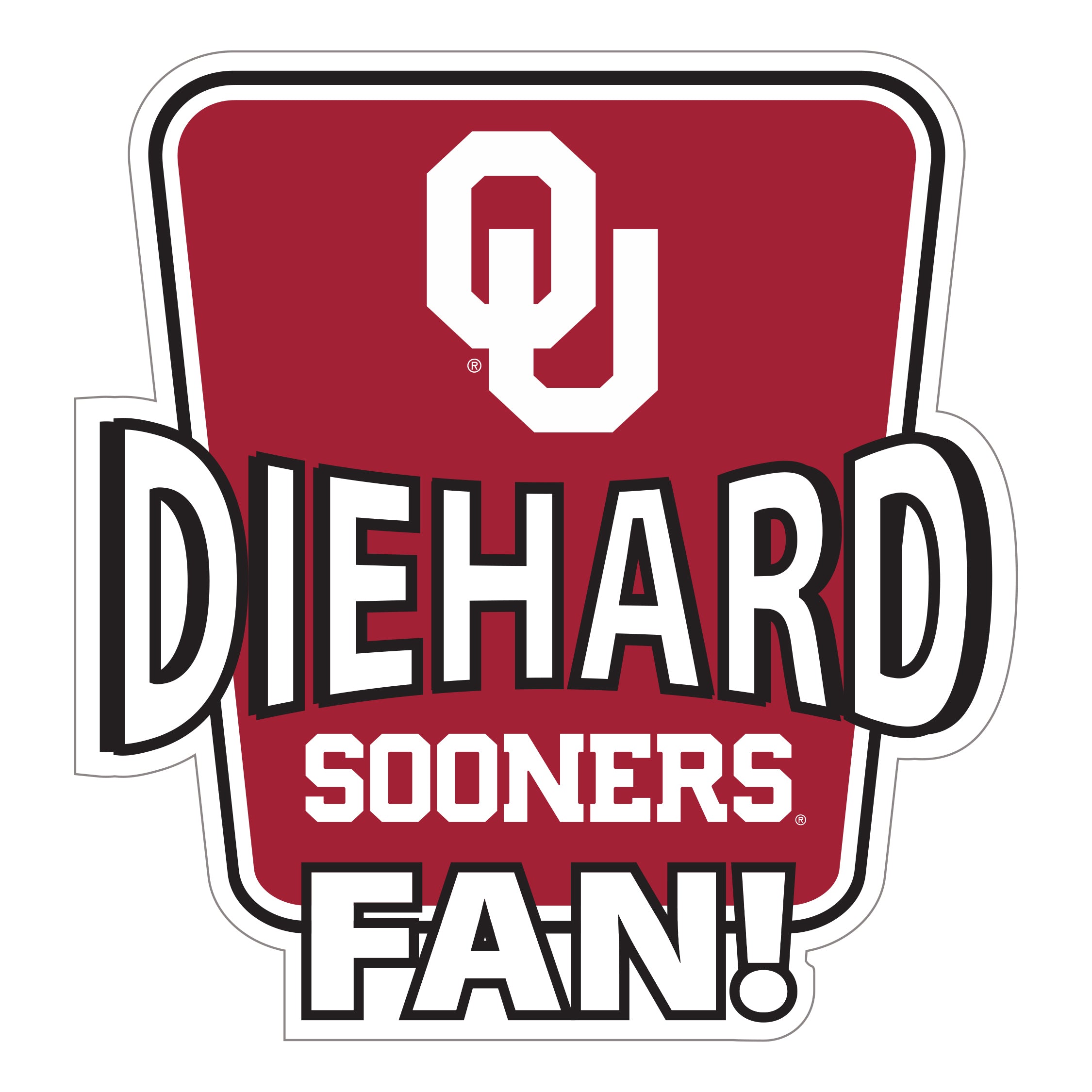 Oklahoma Sooners Die-Hard Fan Auto Decal