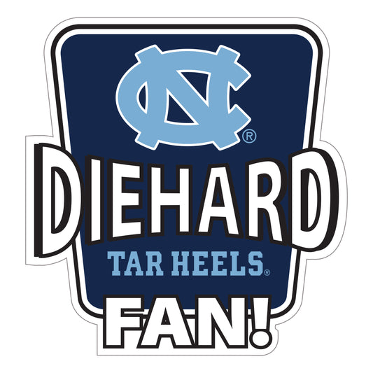 N. Carolina Tar Heels Die-Hard Fan Auto Decal