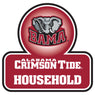 Alabama Crimson Tide Household Auto Decal