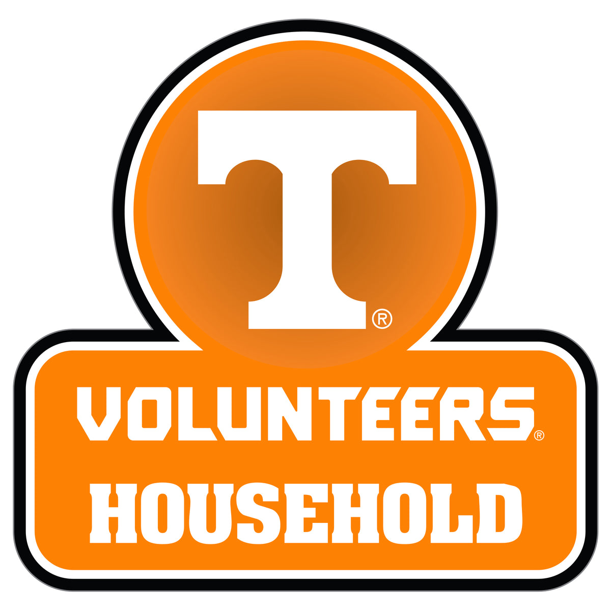 Tennessee Volunteers Household Auto Decal