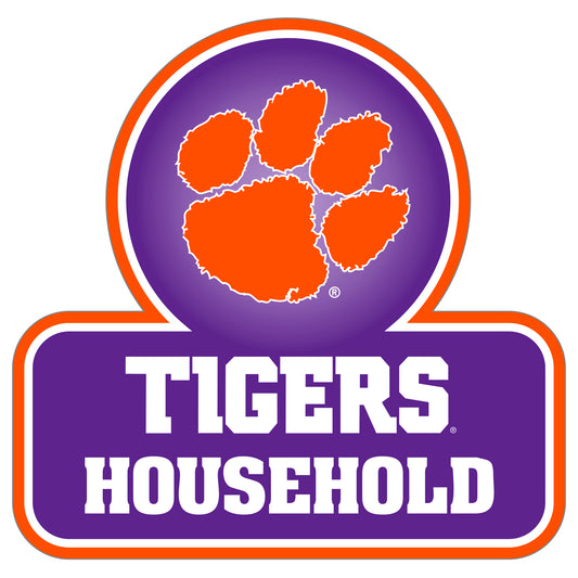 Clemson Tigers Household Auto Decal