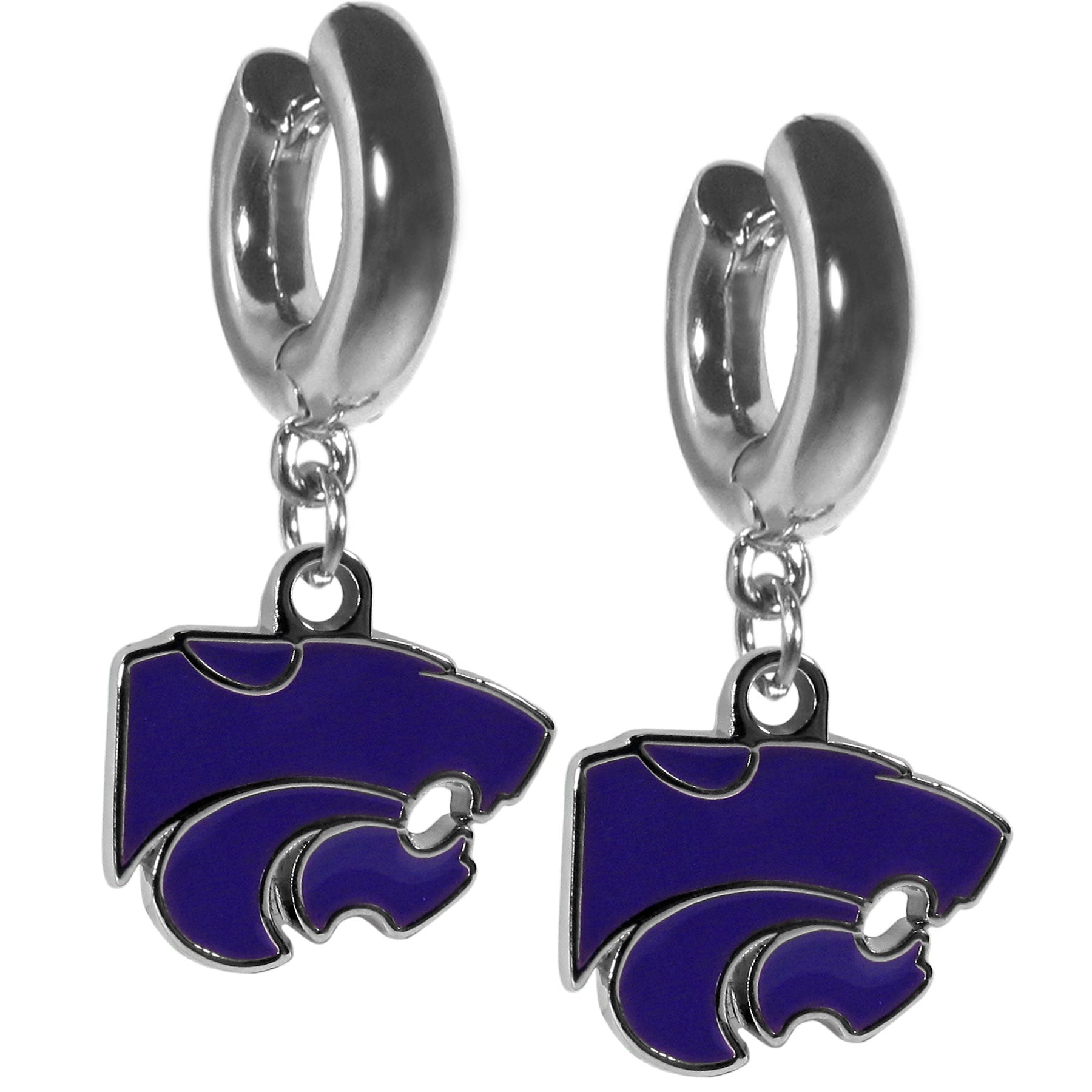 Kansas St. Wildcats Huggie Hoop Earrings