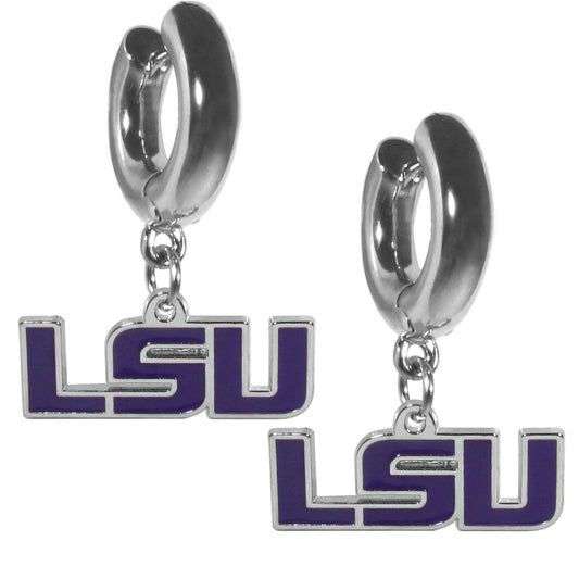 LSU Tigers Huggie Hoop Earrings